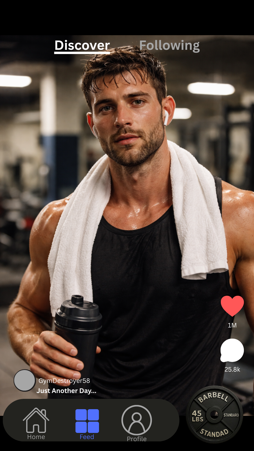 Community feed with fitness updates